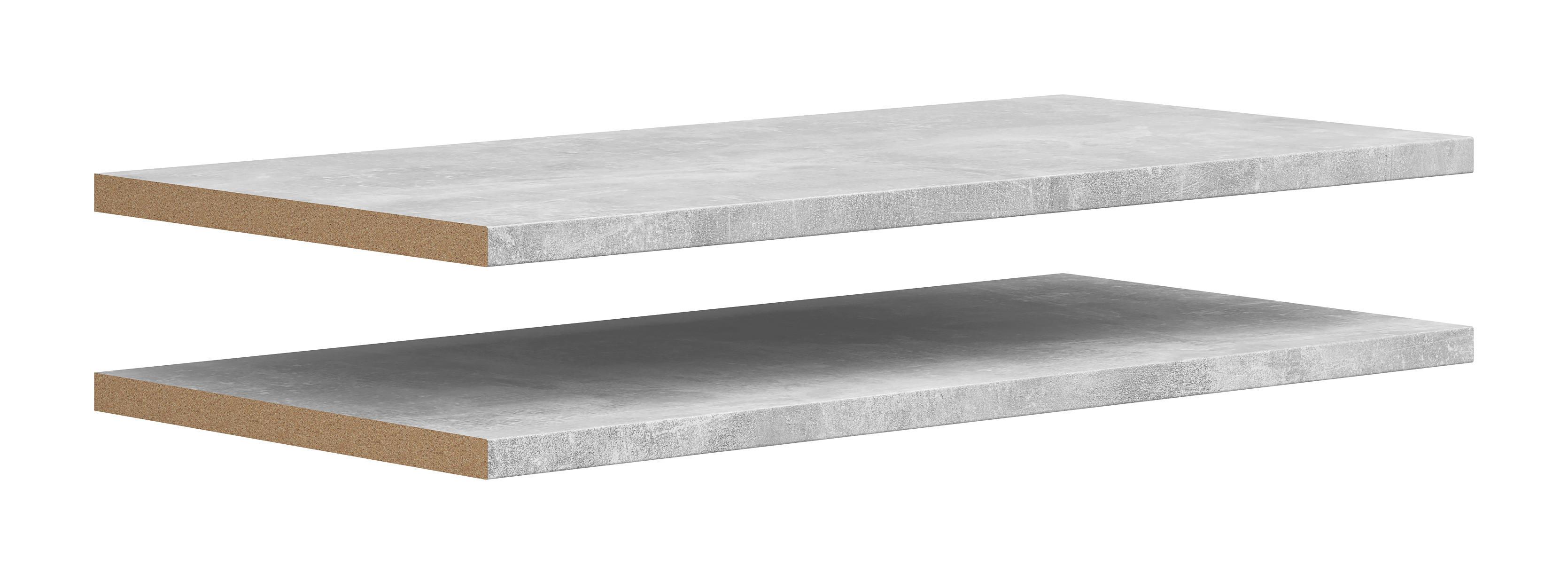 Einlegeboden Multistauraum Betonoptik - Grau, MODERN, Holzwerkstoff (76,9/2,2/36cm) - Mömax