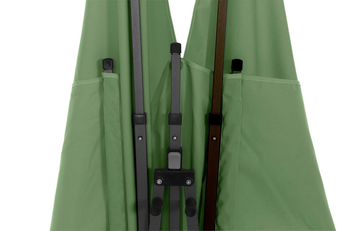 Sichtschutz Grün/Anthrazit BH 280 x 150 cm - Anthrazit/Olivgrün, KONVENTIONELL, Textil/Metall (280/150cm) - Siena Garden