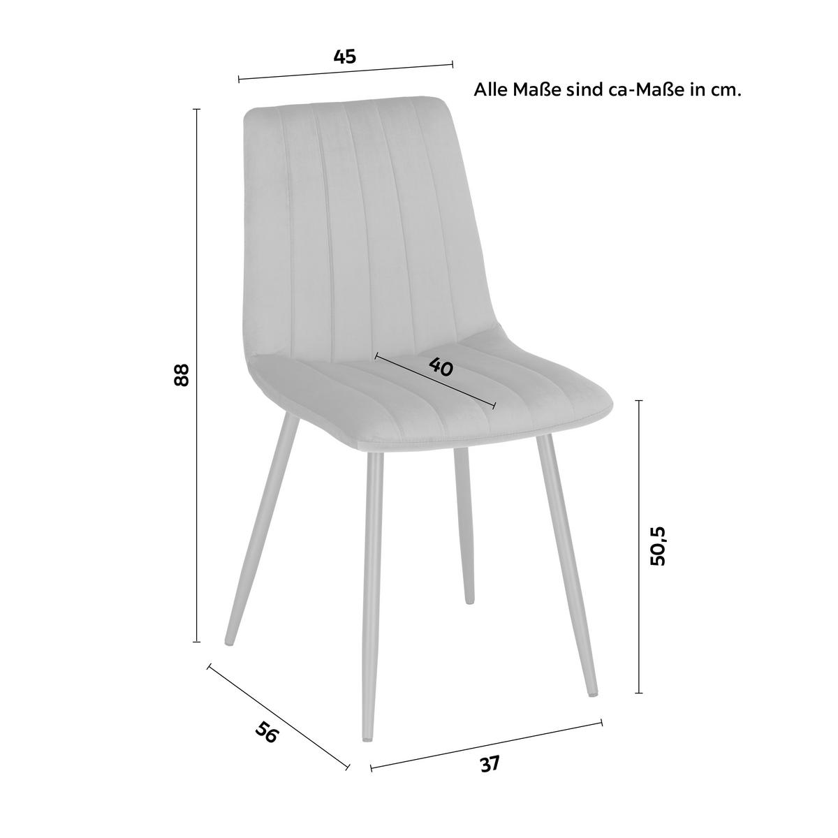 Stol Lisa, Zelena - zelena/antracit, Trendi, kovina/tekstil (45/88/56cm) - Mömax