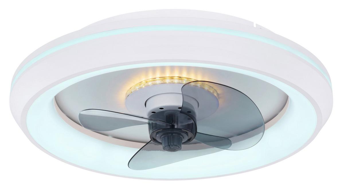 Stropni Ventilator 03631 Joey - siva/bela, Basics, kovina/umetna masa (45/13cm) - Globo