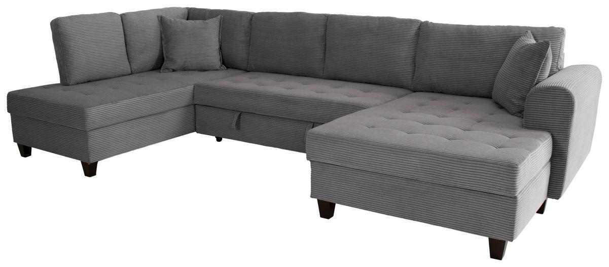 Ugaona Garnitura Moritz - siva, Trend, tekstil (178/324/155cm) - Modern Living