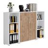 Aktenschrank Office Edition Sw Set 2 Weiß/Eichefarben - Eichefarben/Weiß, MODERN, Holzwerkstoff (173/114/33cm) - MID.YOU
