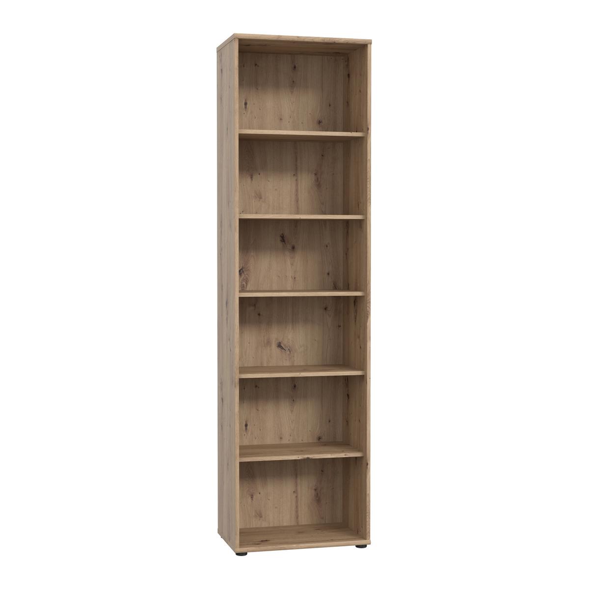 Etajeră TEMPRA 2 - stejar Artisan, Konventionell, material pe bază de lemn (54/198/35cm) - Based