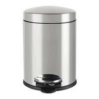 Pedálos Szemetes James - krómszínű/fekete, Konventionell, műanyag/fém (20,5/29cm) - Modern Living