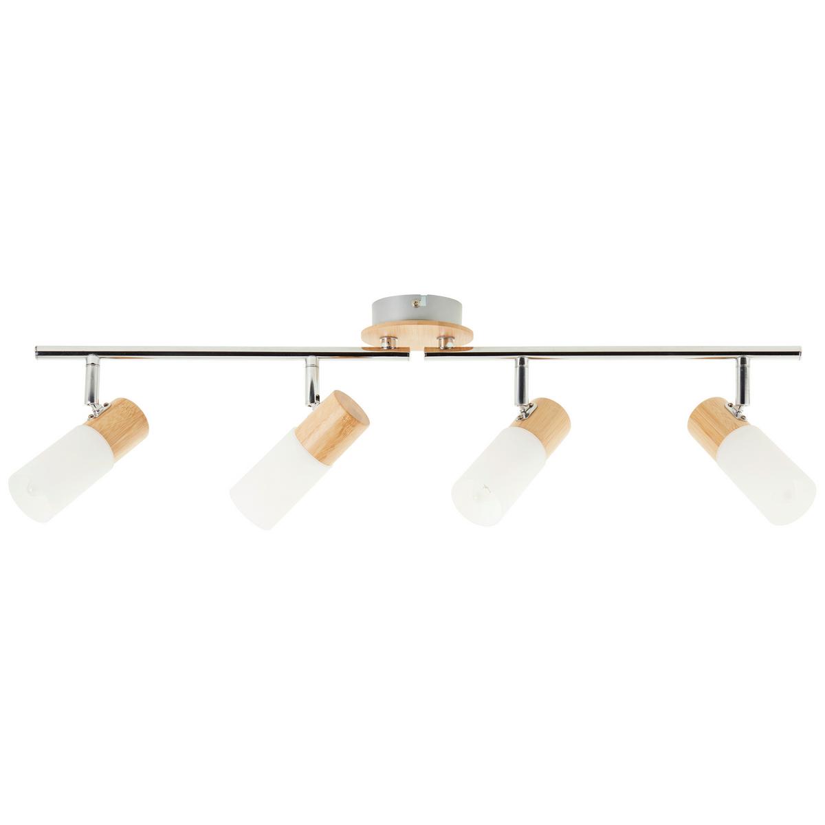 Deckenleuchte Babsan in Weiß max. 3,5 Watt - Weiß, KONVENTIONELL, Holz/Kunststoff (68/11,5/18cm) - Brilliant