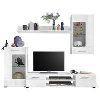 Dnevni Regal Shot - srebrne barve/bela, Moderno, umetna masa/steklo (230/200/38cm) - Mömax