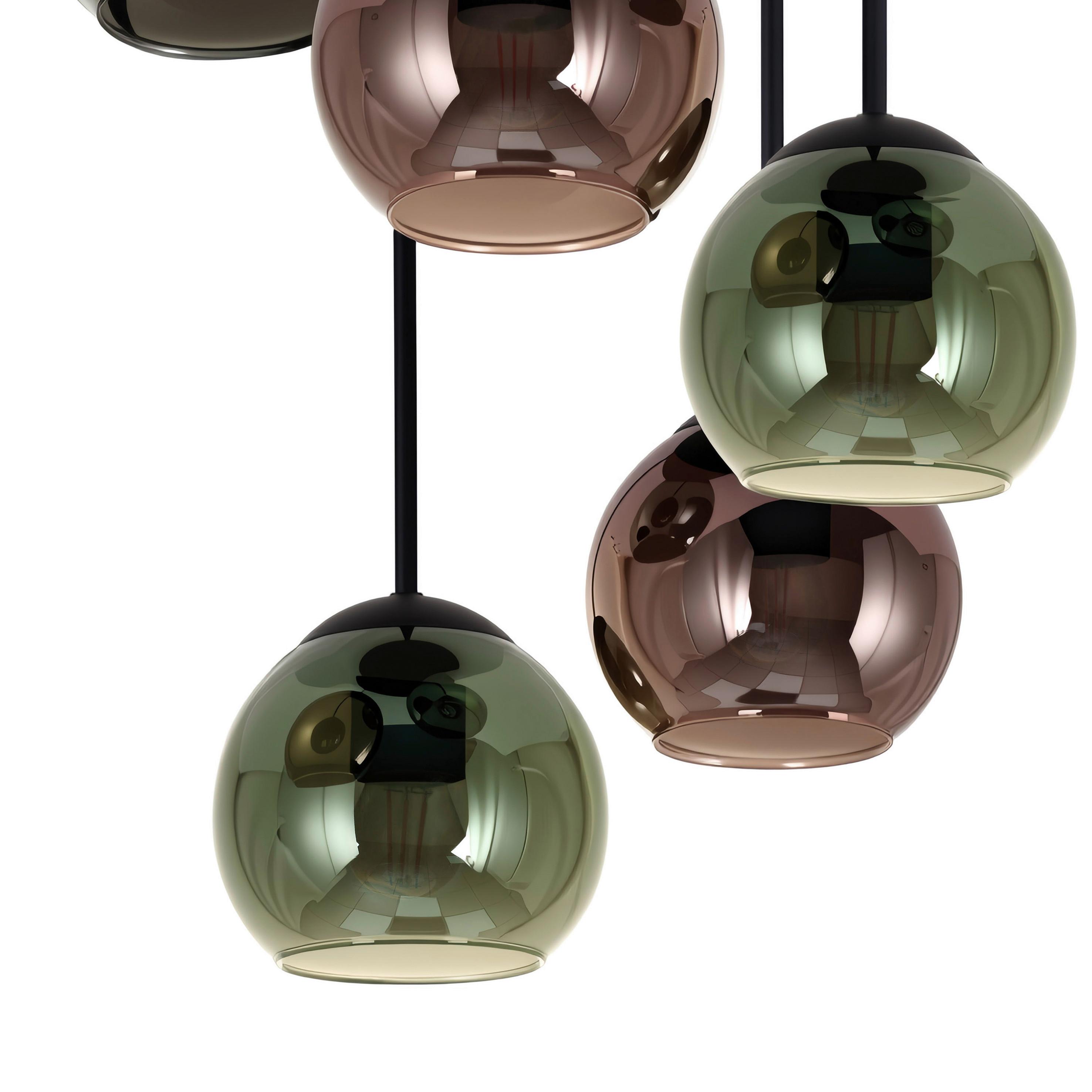 TAKLAMPA GREN - röd/grön, Modern, metall/glas (42/58,8cm) - Mömax