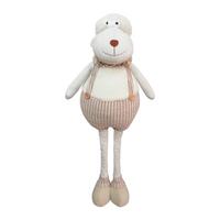 Dekoschaf Lotta Weiss/Hellbraun - Hellbraun/Weiss, Textil/Stein (31/44-68/17cm) - Mömax