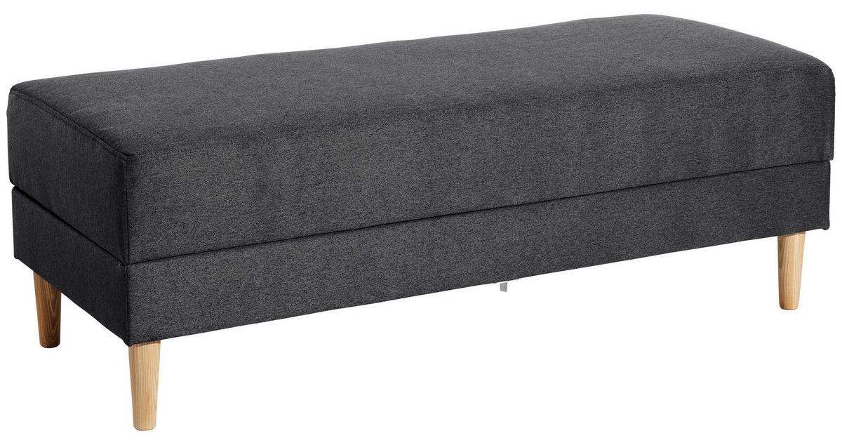 ECKSCHLAFSOFA EASY RELAX - Eschefarben/Graphitfarben, MODERN, Holz/Textil (223/152cm) - Max Winzer