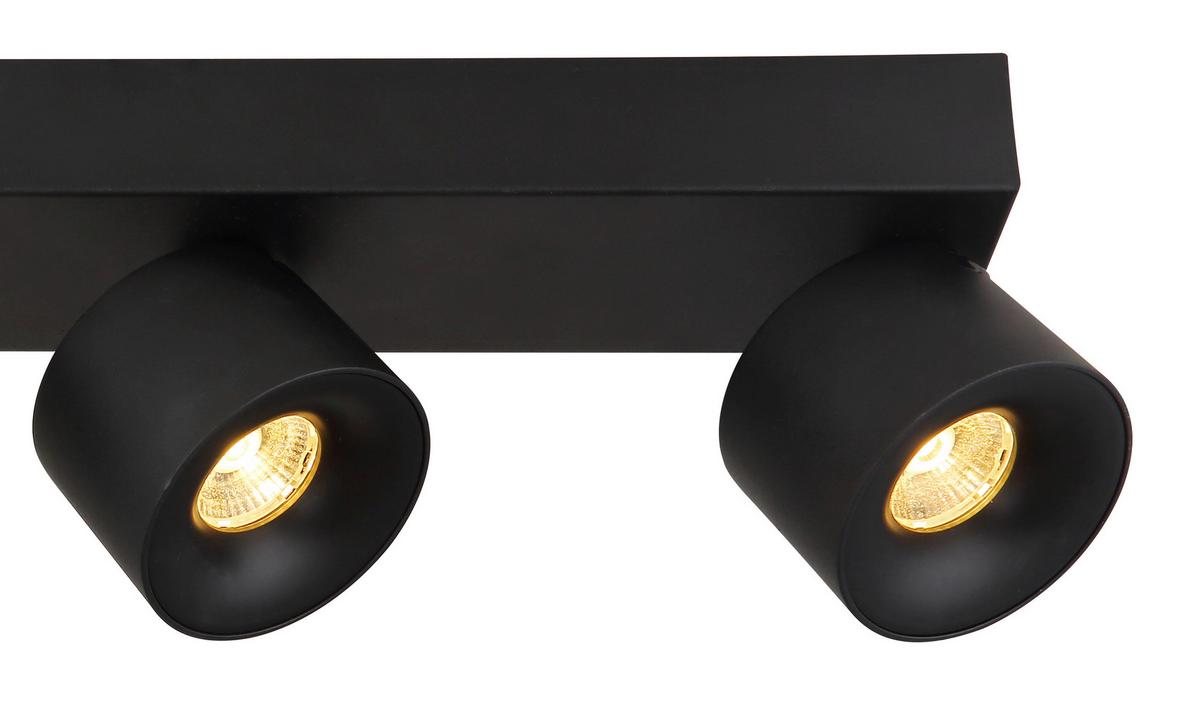 LED-Strahler Rae Schwarz max. 6 Watt - Transparent/Schwarz, Design, Kunststoff/Metall (45,5/7,2/12cm) - Globo