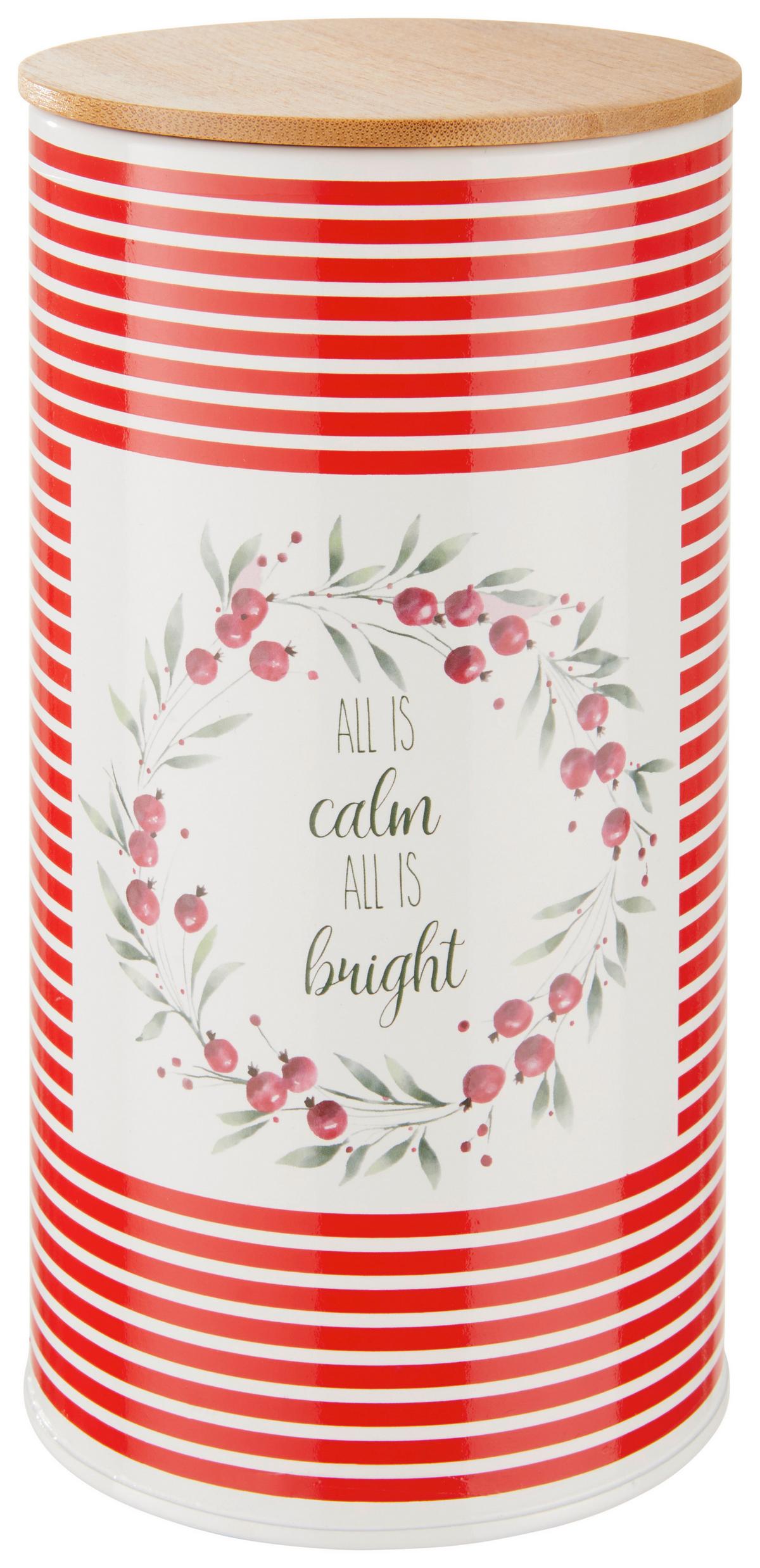 Posoda Za Piškote Mistletoe - večbarvno/naravne barve, kovina/les (10/18cm) - Modern Living