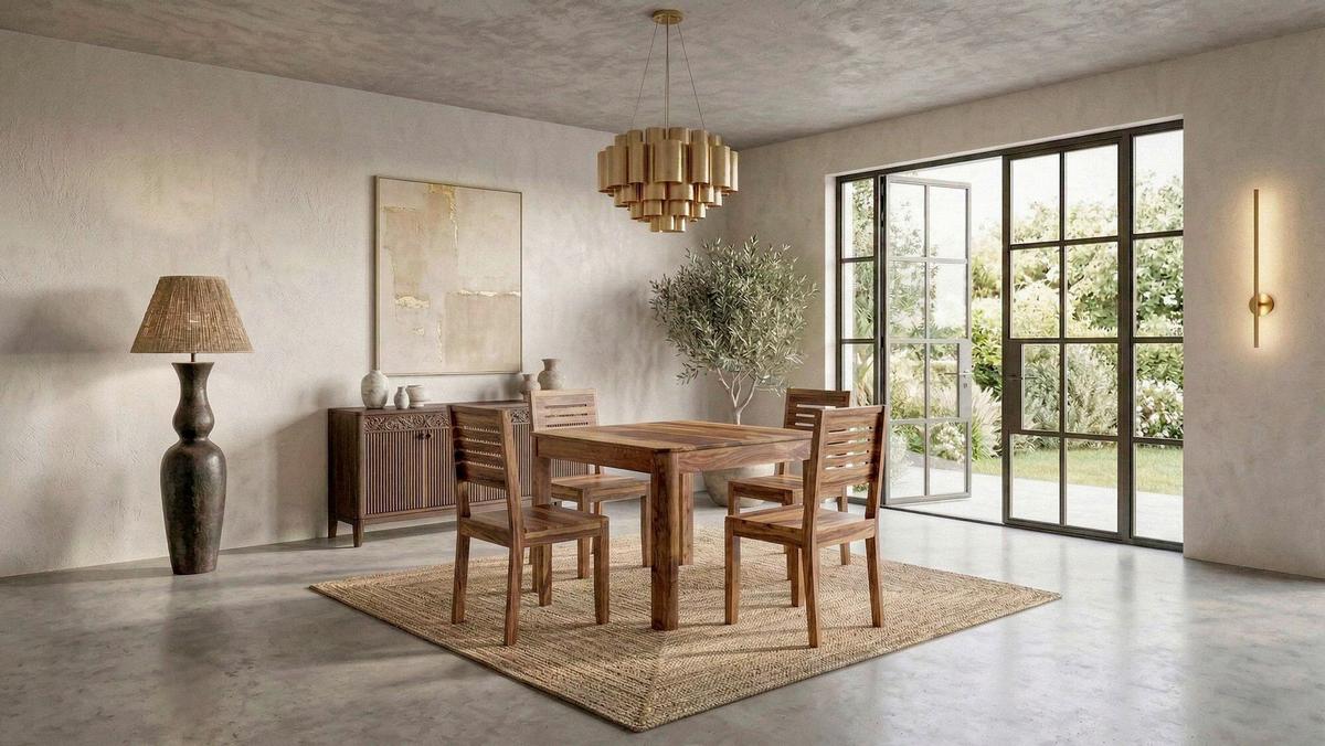 Esstisch Wl7.416 - Sheeshamfarben, Design, Holz (80/76/80cm) - Livetastic