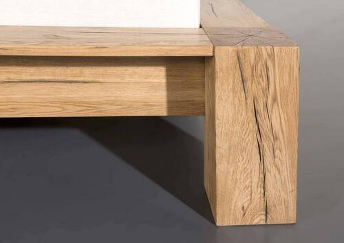 Bett aus Massiv Holz ca. 180x200 - Eichefarben, Lifestyle, Holz (180/200cm) - Zandiara