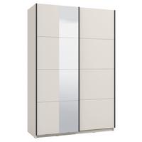 Schwebetürenschrank Gard Kaschmirfarben - Kaschmir/Schwarz, KONVENTIONELL, Holzwerkstoff/Metall (195/217/61cm) - Based