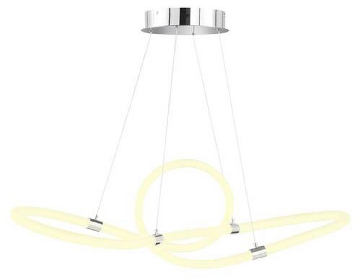 LED-Hängeleuchte Mira Weiß max. 40 Watt - Weiß, Design, Kunststoff/Metall (92,5/30,5/150cm) - Globo