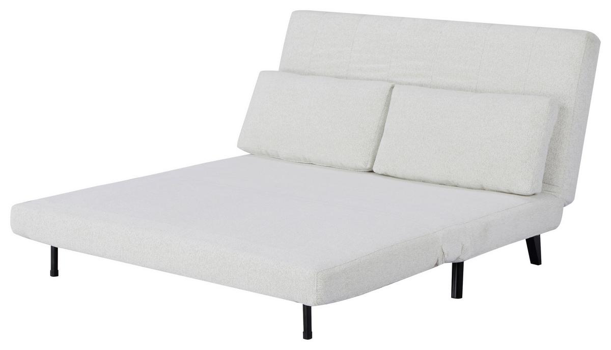 SOFA Z FUNKCJĄ SPANIA ALEKSA - biały/czarny, Design, drewno/tkanina (143/82/88cm) - Carryhome