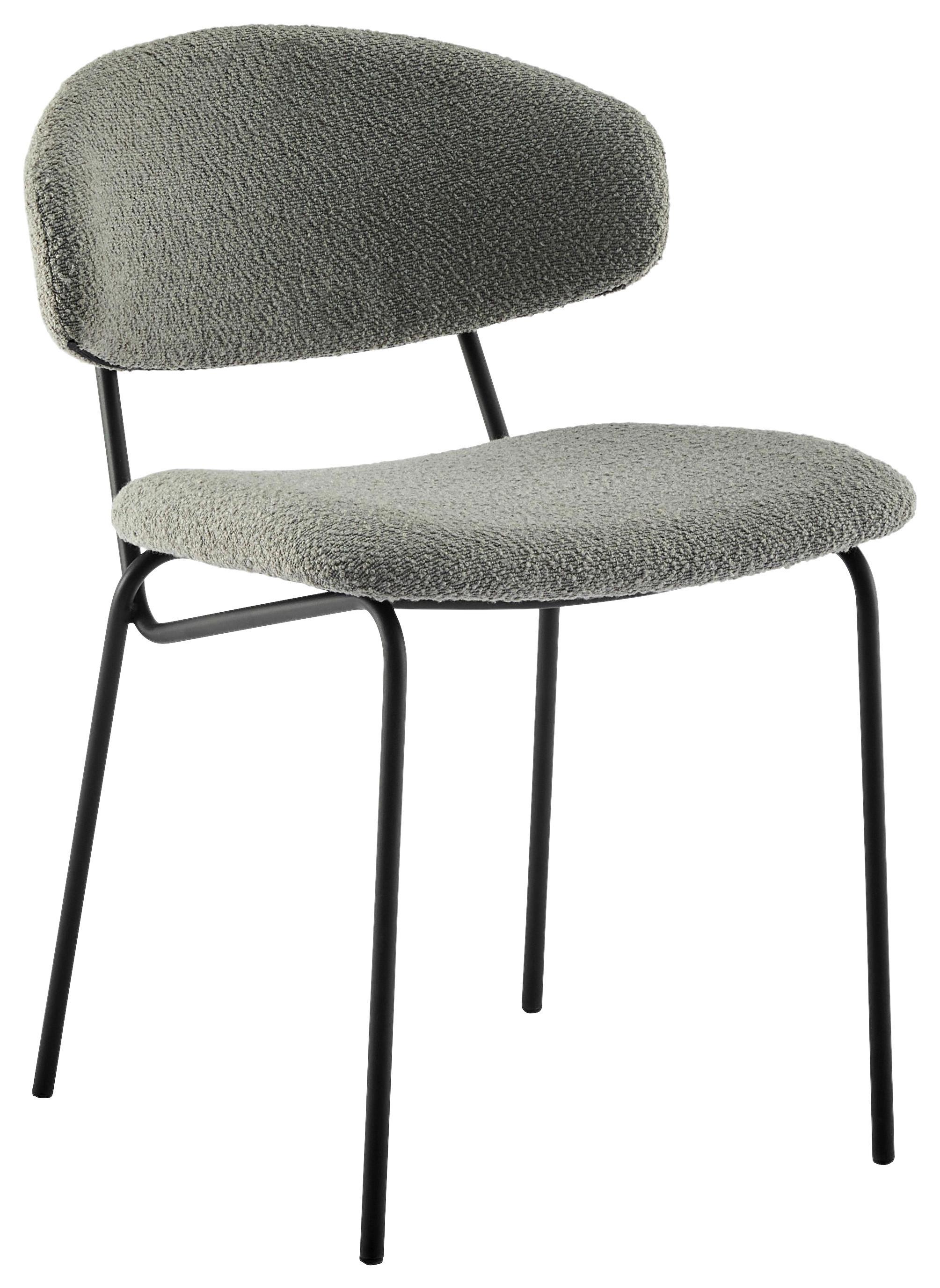 Stuhl Bloom -Trend- - Schwarz/Grau, Modern, Holz/Textil (50/80/57cm) - Mömax