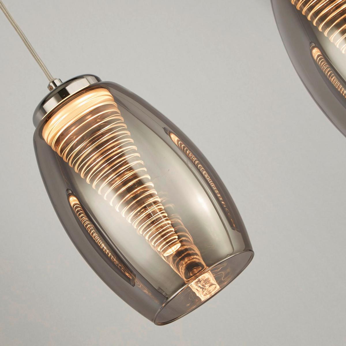 Led Függőlámpa 97292-4sm Cyclone - krómszínű, Design, üveg/fém (75,5/11,5/150cm)