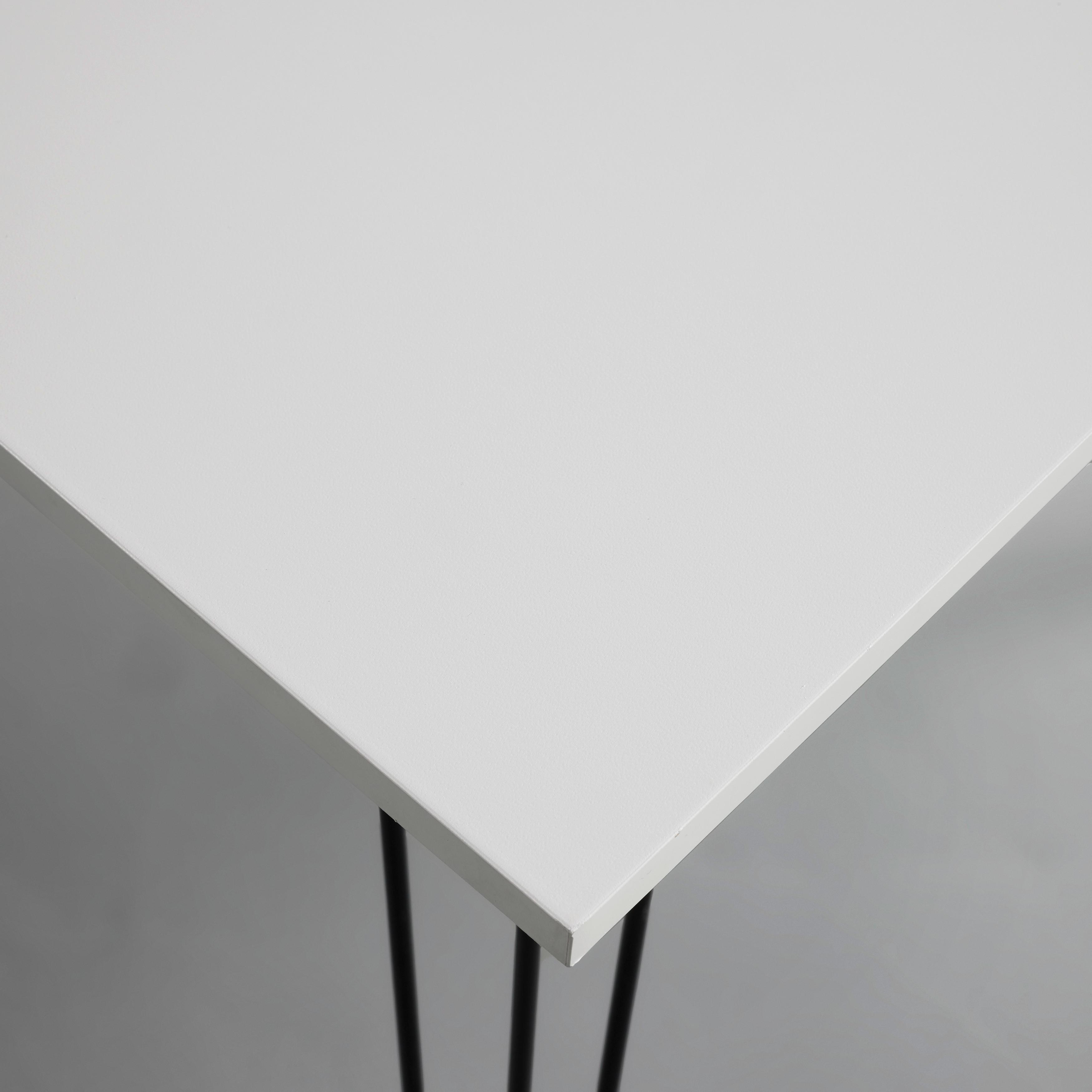 SKRIVBORD MARC - vit/svart, Modern, metall/trä (98/60/75cm) - Bessagi Home