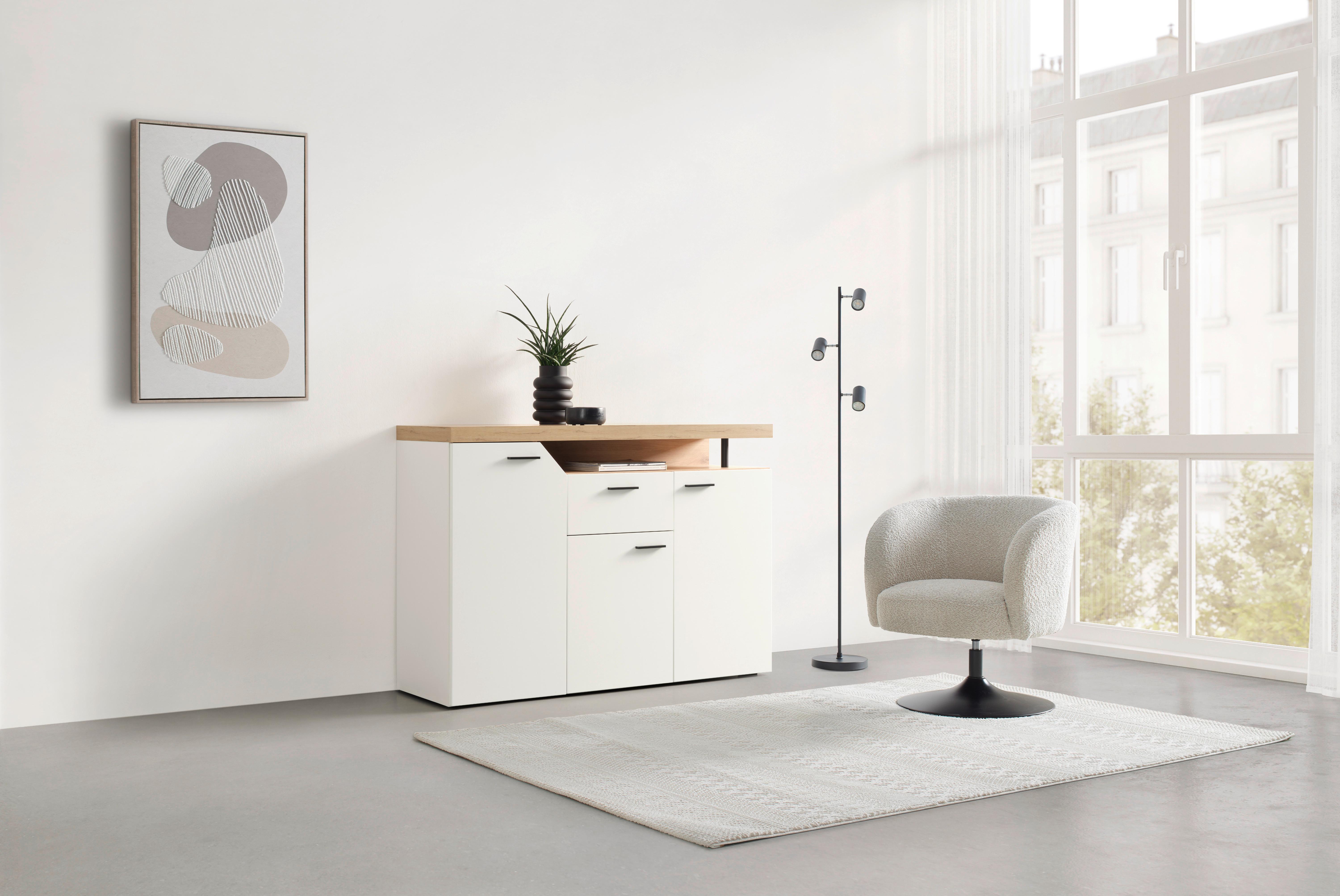 BYRÅ NICO -EXKLUSIV- - Modern, trämaterial/plast (138/91/40cm) - Mömax