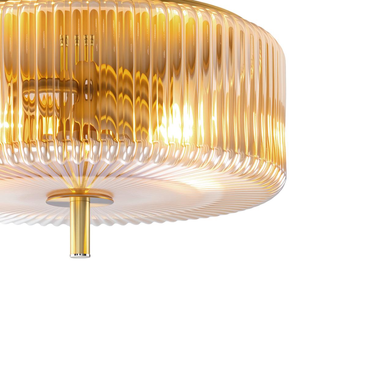 LAMPA SUFITOWA VALENTINA - kolor bursztynowy, Trend, metal/szkło (30/18cm) - Collett's Monde