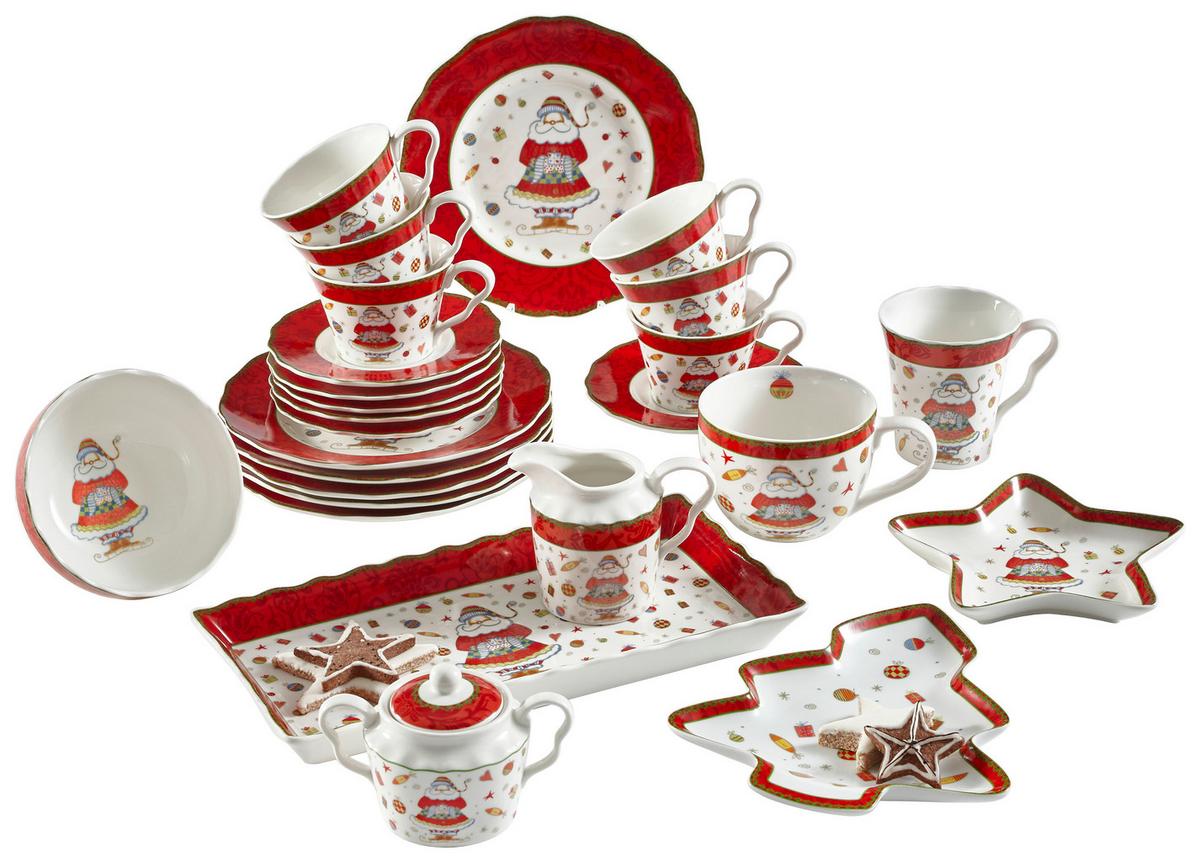 SERWIS KAWOWY CHRISTMAS DREAM - różnokolorowy, Basics, ceramika - X-Mas