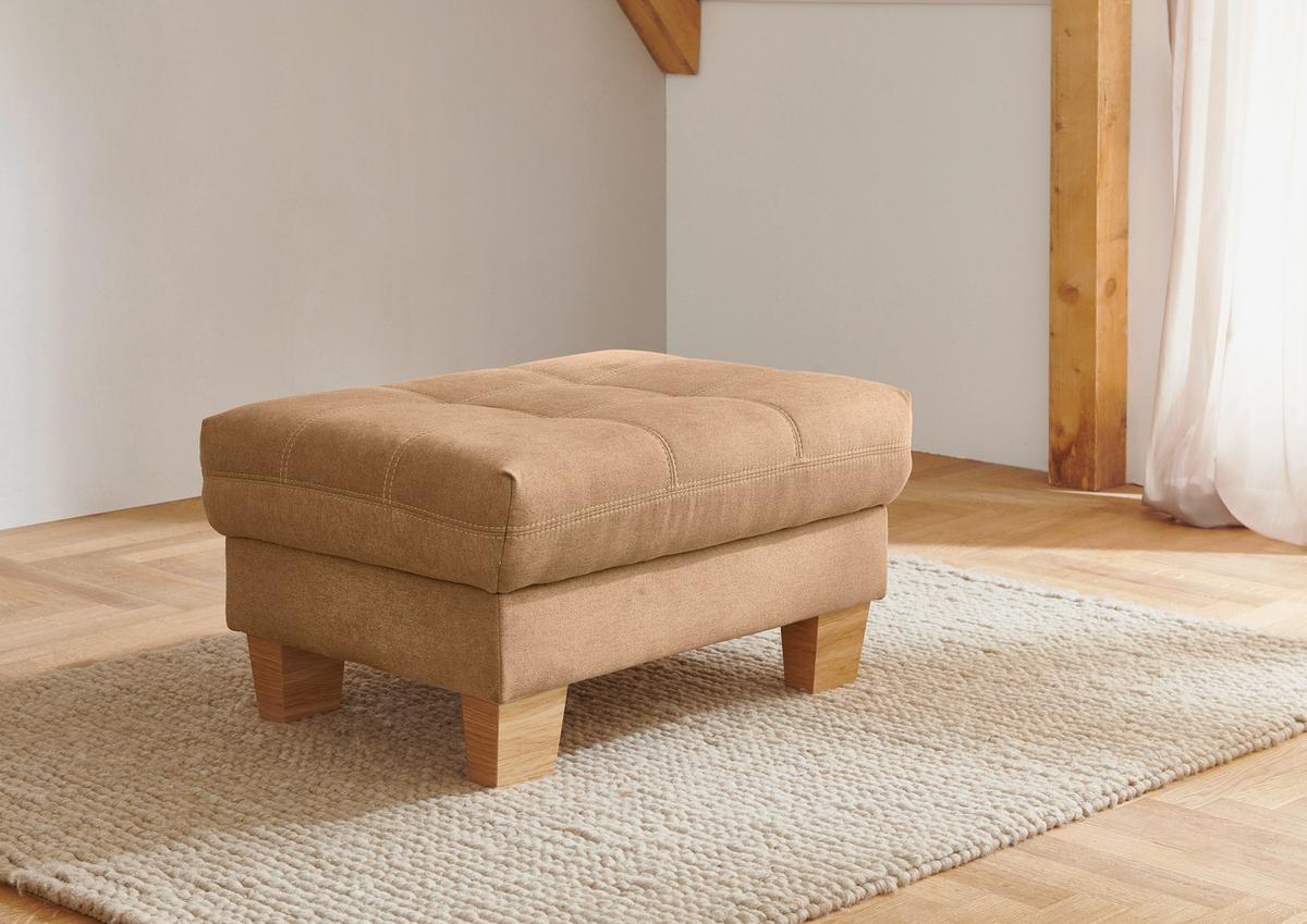 Sedežna Garnitura Pp-La23117 - bež/barve konjaka, Moderno, tekstil/leseni material (253/45/221cm) - Premium Living