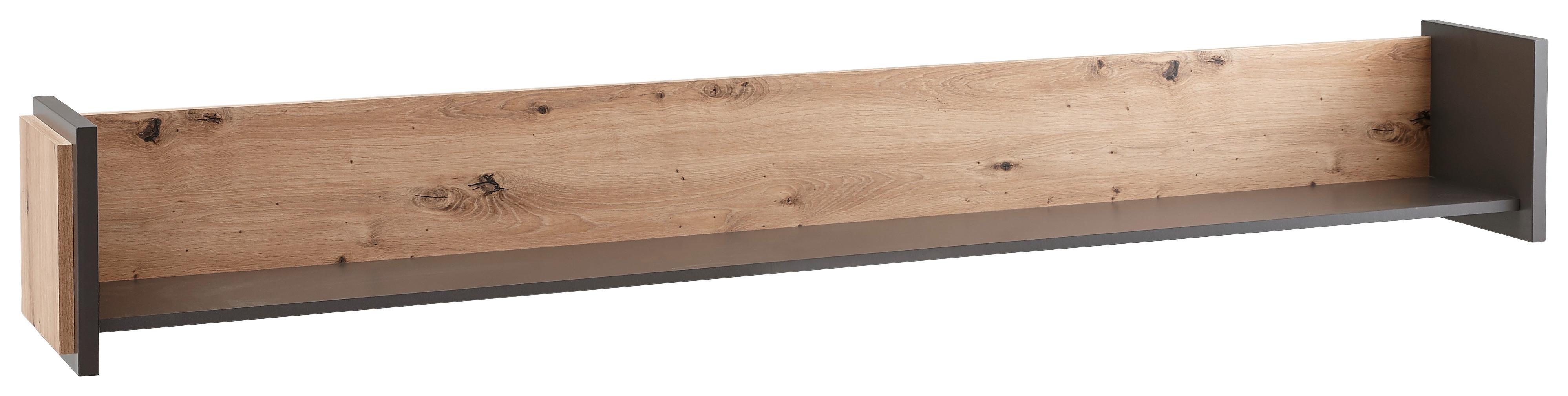 Stenska Polica Flash, Barva Hrasta, Siva - hrast artisan, Design, leseni material (187/26/24cm) - Hom`in