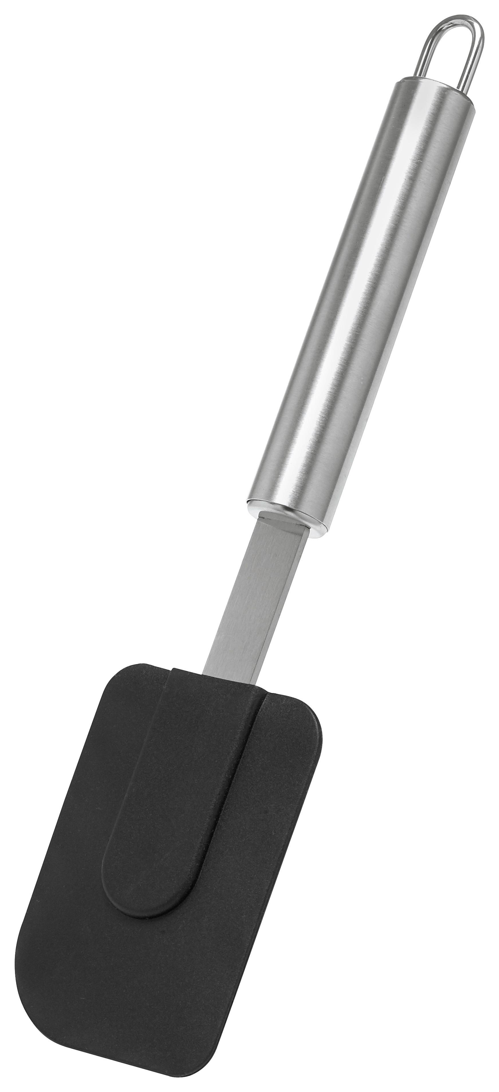 Spatulă pentru aluat Luca - argintiu/negru, plastic (26cm) - Modern Living