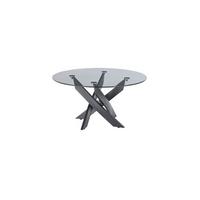 Măsuță de cafea KOPENHAGEN - negru/gri, Modern, sticlă/metal (80/45cm) - Modern Living