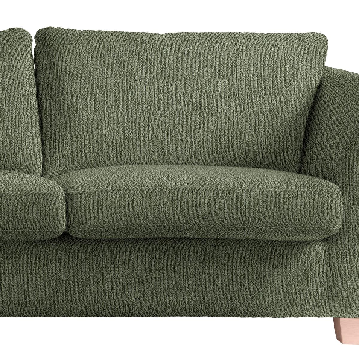 3-Sitzer-Sofa Devado Olivgrün - Olivgrün/Naturfarben, Holz/Textil (216/70-85/95cm) - Mömax