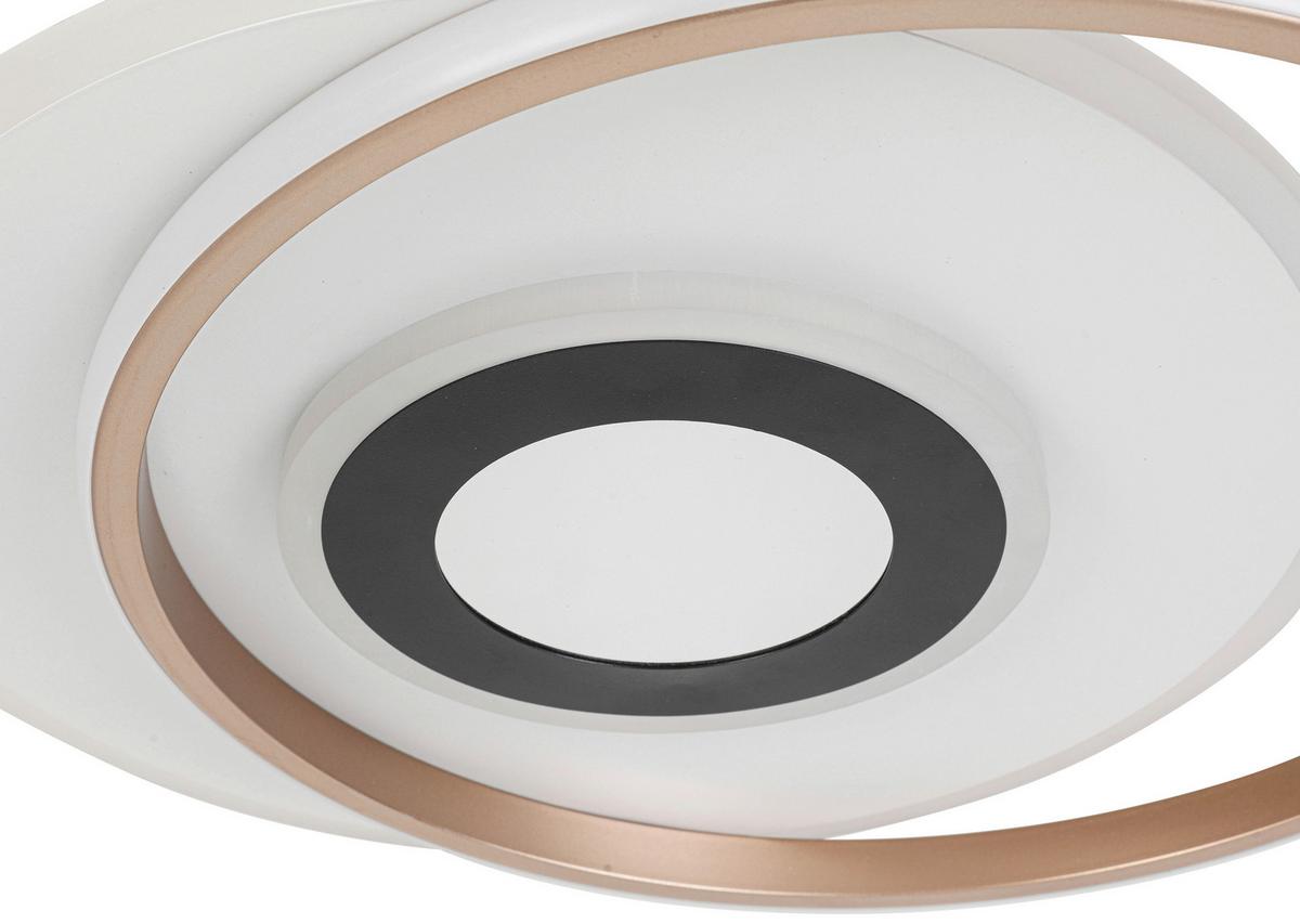 Stropna Led-svetilka Kitkol - črna/bela, Moderno, kovina/umetna masa (48/40/6cm) - Mömax