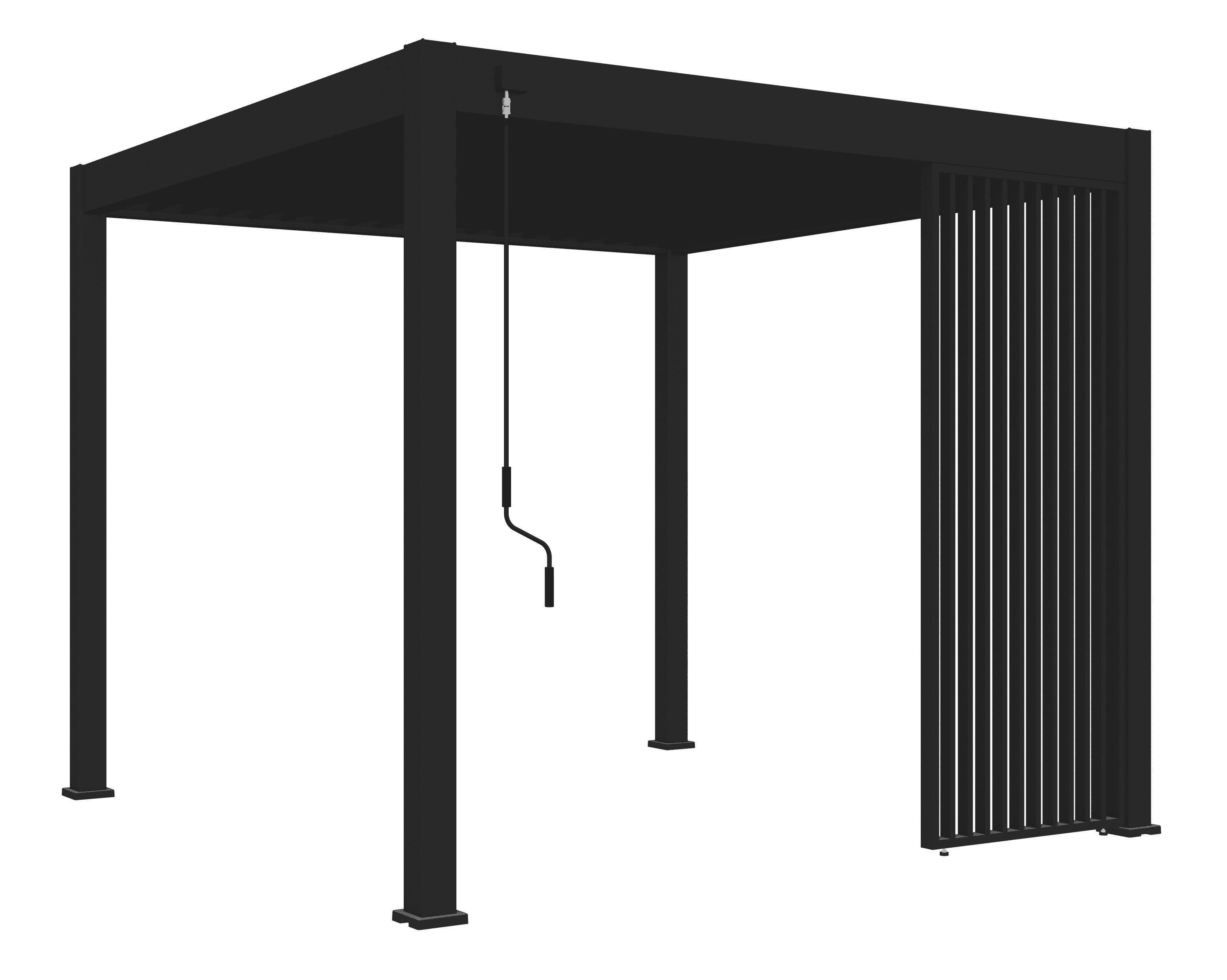 PERGOLA-SEITENTEIL WEIDE 93CM ANTHRAZIT - Anthrazit, Basics, Metall (93/235/10cm) - Gardenson
