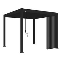 Pavillon-Seitenteil ca. 93x235 cm Anthrazit - Anthrazit, Basics, Metall (93/235/10cm) - Gardenson