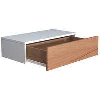 Nočna Omarica Usal M 60, Hrast, Bela - barve hrasta/bela, Moderno, leseni material (60/15/30cm) - MID.YOU