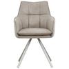 CHAISE ACCOUDOIRS MARIAN - Beige/gris, Design, métal/textile (56/89/61cm) - Mömax