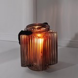 Windlicht Malin Ø/h ca. 14/16 cm - Orange, MODERN, Glas (14/16cm) - Mömax modern living