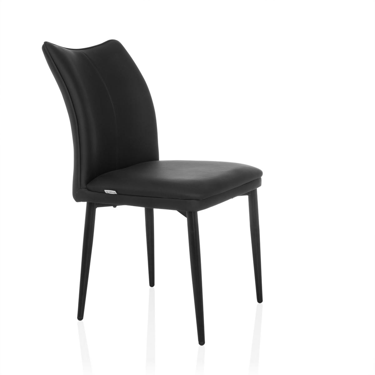 Stol Viseto, Črna - črna, Moderno, kovina/tekstil (47/87/61cm) - MID.YOU