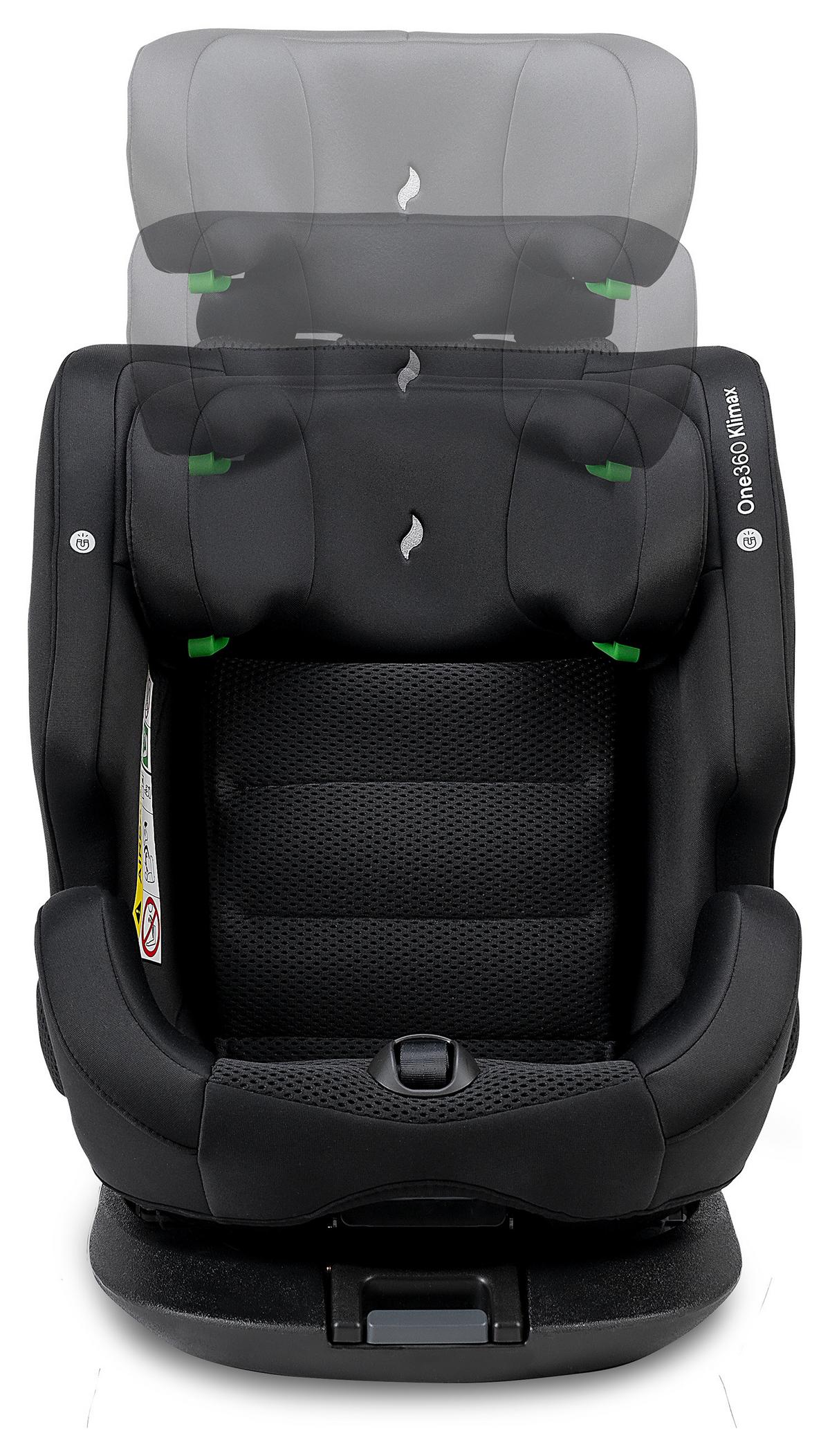 FOTELIK SAMOCHODOWY OBROTOWY ONE360 KLIMAX - czarny, Basics, tkanina (48/43/58cm) - Osann