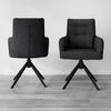 STOL MED ARMSTÖD MARIETTA - svart, Modern, metall/trä (60/92/67cm) - Bessagi Home