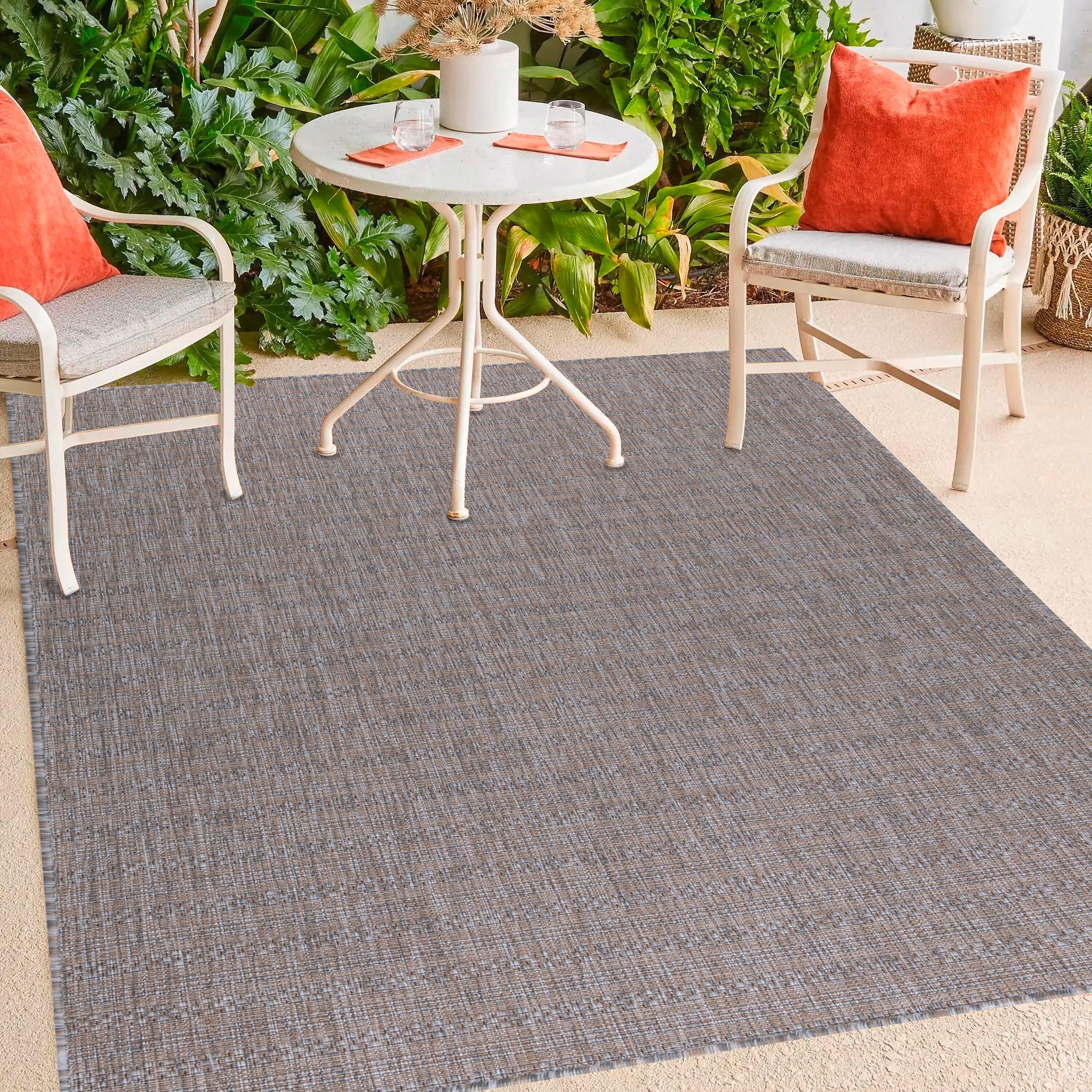 Outdoorteppich Zagora Grau/Beige ca. 140x200cm - Beige/Grau, Basics, Textil (140/200cm) - Novel