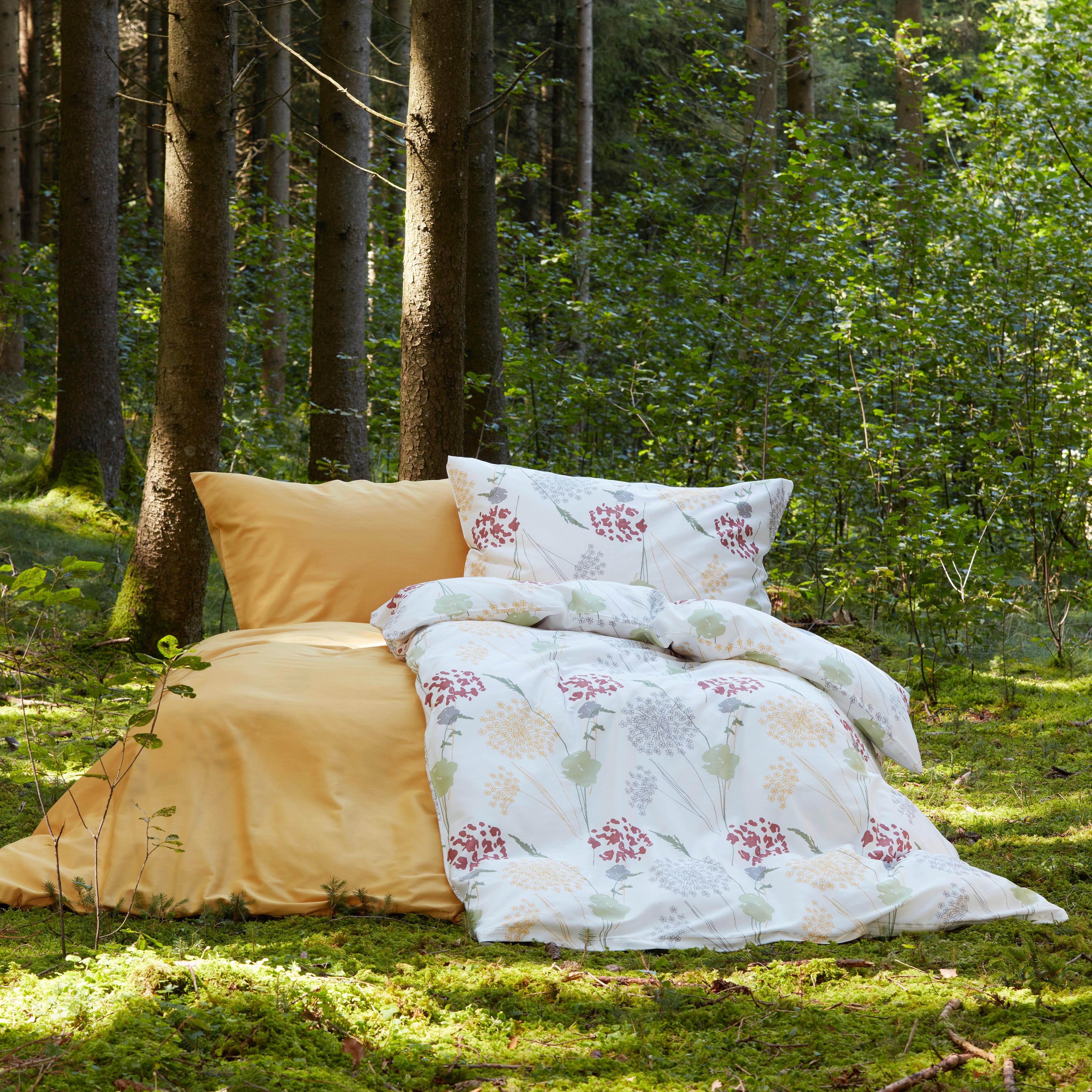 Bettwäsche Bio-Eva in Gelb ca. 140x200cm - Gelb, MODERN, Textil (140/200cm) - ecoTree