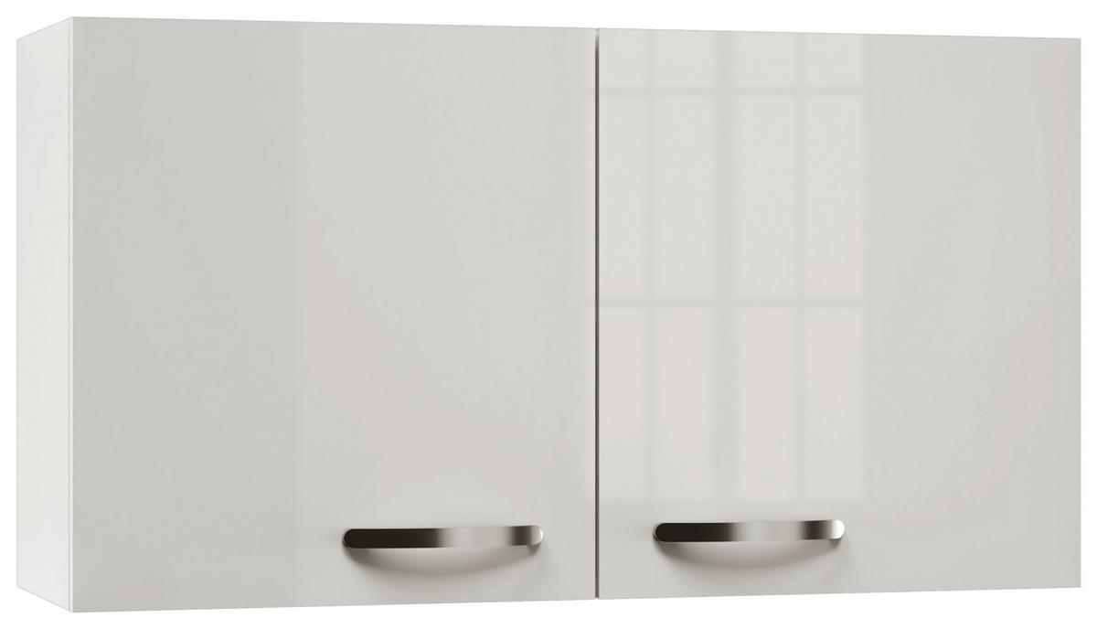 Kuhinjska Zgornja Omarica Alba, Bela, Š. 100 Cm - barve nerjavečega jekla/bela, Moderno, kovina/leseni material (100/54,8/32cm) - FlexWell