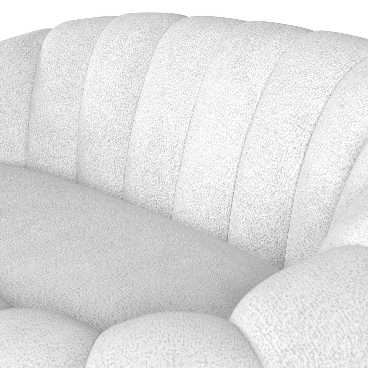 Sofa Lena Chenille Weiß - Weiß, MODERN, Holz/Textil (150/62/92cm)