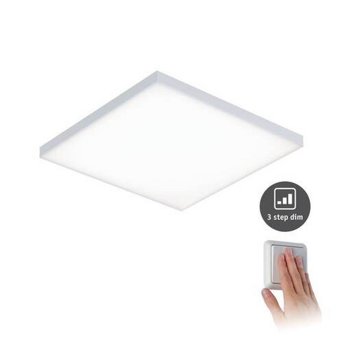 LED-Paneel Velora in Weiß max. 17 Watt - Weiß, Basics, Metall (22,5/5,0/22,5cm) - Paulmann