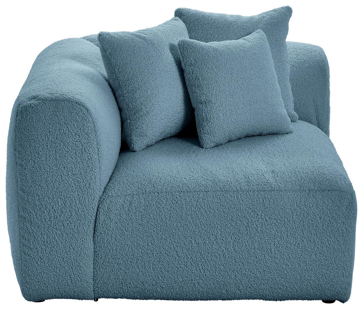 Modul Sofaelement Bloom Ecke Blau - Blau, Trend, Textil (115/70/115cm) - Livetastic