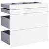 LÅDSET UNIT -BASED- - vit högglans, Modern, trämaterial (91/83/47cm) - Based