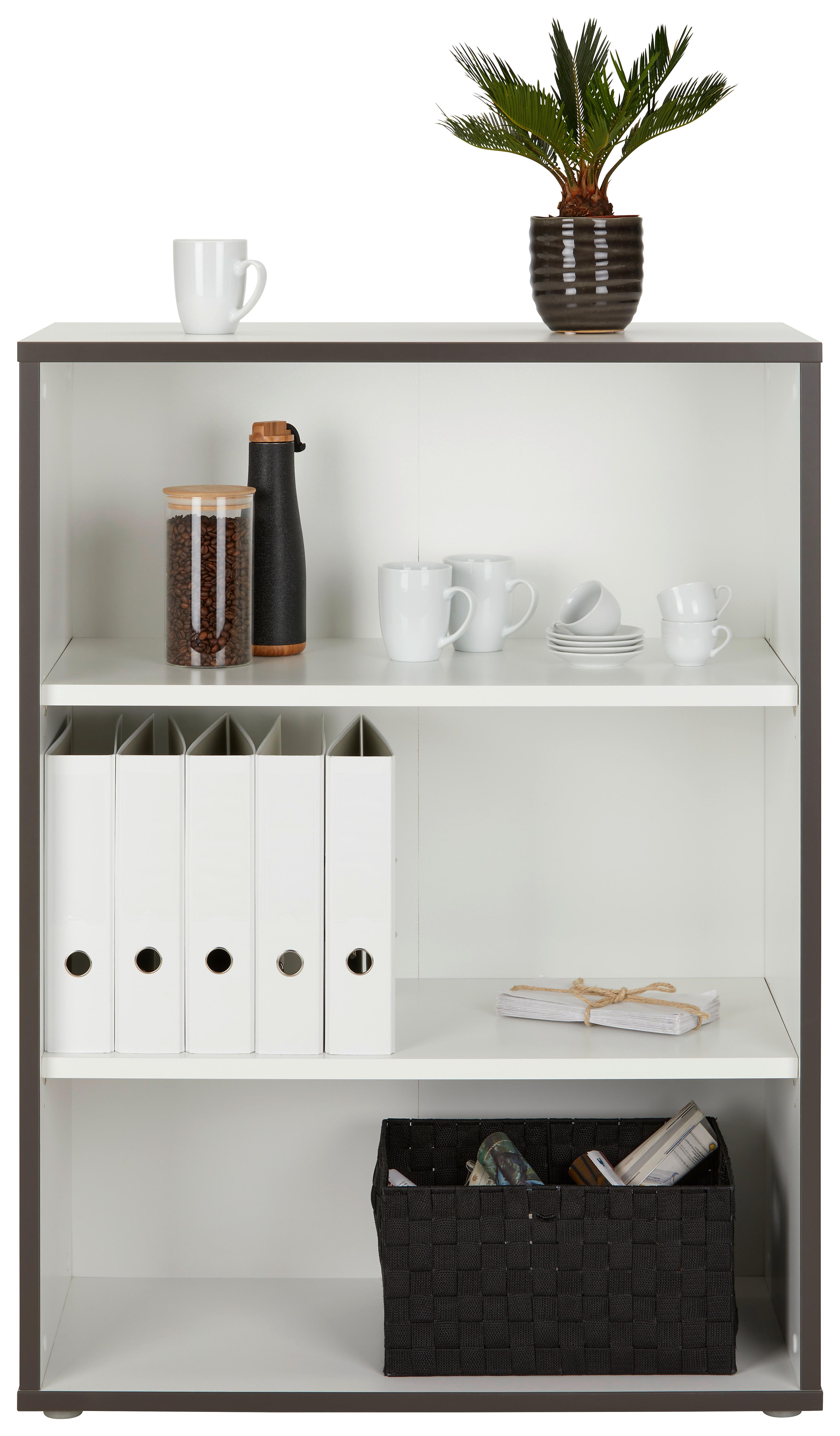 Regal Keflavik Siva, Bela - siva/bela, Moderno, umetna masa/leseni material (84,5/115,1/41,5cm) - Mömax