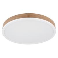 Stropna Led-svetilka Doro, S Sijalko - bela/temno rjava, Natur, kovina/umetna masa (45/8,5cm) - Globo