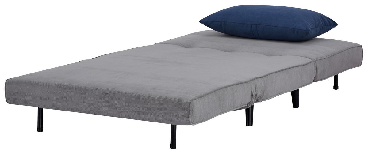 Fotoliu extensibil SVEN - gri, Modern, lemn/textil (101/81/90cm) - Modern Living